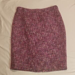 J. Crew Magenta Tweed Pencil Skirt